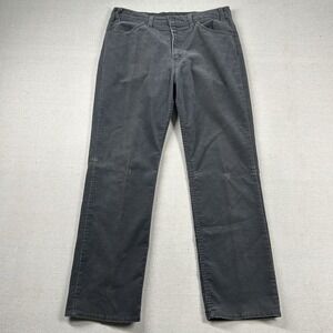 Vintage Levis Corduroy Pants Mens 36x30 (fits 34x29) USA 80s 90s Gray Batwing